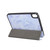 iPad mini 7 (2024) / mini 6 (2021) Marble Texture Smart Leather Tablet Case with 3-Folding Holder & Pen Slot - Purple