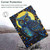 iPad mini 7 (2024) / mini 6 (2021) Painted Pattern Stitching Smart Leather Tablet Case - Moonlight Eagle