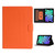 iPad mini 7 (2024) / mini 6 (2021) Pure Color Horizontal Flip Leather Tablet Case with Card Slots & Holder & Sleep / Wake-up Function - Orange