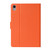iPad mini 7 (2024) / mini 6 (2021) Pure Color Horizontal Flip Leather Tablet Case with Card Slots & Holder & Sleep / Wake-up Function - Orange