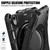 iPad mini 7 (2024) / mini 6 (2021) Rotation Handle Holder Silicone Hybrid PC Tablet Case - Black