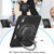 iPad mini 7 (2024) / mini 6 (2021) Rotation Handle Holder Silicone Hybrid PC Tablet Case - Black