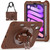 iPad mini 7 (2024) / mini 6 (2021) Rotation Holder Silicone Hybrid PC Tablet Case - Chocolate