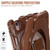 iPad mini 7 (2024) / mini 6 (2021) Rotation Holder Silicone Hybrid PC Tablet Case - Chocolate