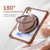 iPad mini 7 (2024) / mini 6 (2021) Rotation Ring Handle TPU Hybrid Clear PC Tablet Case - Chocolate