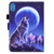 iPad mini 7 (2024) / mini 6 (2021) Sewing Pen Slot Leather Tablet Case - Night Wolf