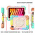 iPad mini 7 (2024) / mini 6 (2021) Shockproof PC + Silicone Combination Tablet Case with Holder & Hand Strap & Shoulder Strap - Colorful Rose Gold