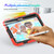 iPad mini 7 (2024) / mini 6 (2021) Shockproof Silicone + PC Protective Tablet Case with Holder & Shoulder Strap & Pen Slot - Black + Red