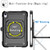 iPad mini 7 (2024) / mini 6 (2021) Silicone + PC Bracelet Holder Tablet Case - Black
