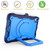 iPad mini 7 (2024) / mini 6 (2021) Silicone + PC Bracelet Holder Tablet Case - Navy Blue + Blue