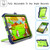 iPad mini 7 (2024) / mini 6 (2021) Silicone + PC Bracelet Holder Tablet Case - Navy Blue + Yellow Green