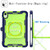 iPad mini 7 (2024) / mini 6 (2021) Silicone + PC Bracelet Holder Tablet Case - Navy Blue + Yellow Green