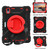 iPad mini 7 (2024) / mini 6 (2021) Silicone + PC Tablet Case with Strap & Holder & Pen Slot - Black + Red