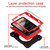 iPad mini 7 (2024) / mini 6 (2021) Silicone + PC Tablet Case with Strap & Holder & Pen Slot - Black + Red