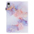 iPad mini 7 (2024) / mini 6 (2021) Silk Texture Horizontal Flip Tablet Leather Case with Holder & Card Slot & Sleep / Wake-up Function - Milky Way Marble White
