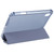 iPad mini 7 (2024) / mini 6 (2021) TPU Transparent Back Cover Horizontal Flip Leather Tablet Case with Three-folding Holder & Pen Slot - Blue