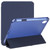 iPad mini 7 (2024) / mini 6 (2021) TPU Transparent Back Cover Horizontal Flip Leather Tablet Case with Three-folding Holder & Pen Slot - Navy Blue