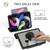 iPad mini 7 (2024) / mini 6 (2021) Tri-fold Magnetic Rotating Smart Leather Tablet Case - Black