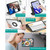 iPad mini 7 (2024) / mini 6 (2021) Tri-fold Magnetic Rotating Smart Leather Tablet Case - Black