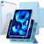 iPad mini 7 (2024) / mini 6 (2021) Tri-fold Magnetic Rotating Smart Leather Tablet Case - Sky Blue