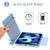 iPad mini 7 (2024) / mini 6 (2021) Tri-fold Magnetic Rotating Smart Leather Tablet Case - Sky Blue