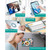 iPad mini 7 (2024) / mini 6 (2021) Tri-fold Magnetic Rotating Smart Leather Tablet Case - Sky Blue