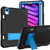 iPad mini 7 (2024) / mini 6 (2021) Contrast Color Robot Shockproof Silicone + PC Tablet Case - Black Blue