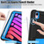 iPad mini 7 (2024) / mini 6 (2021) Contrast Color Robot Shockproof Silicone + PC Tablet Case - Black Blue
