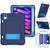iPad mini 7 (2024) / mini 6 (2021) Contrast Color Robot Shockproof Silicone + PC Tablet Case - Navy Blue