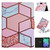 iPad mini 7 (2024) / mini 6 (2021) Marble Pattern Smart Leather Tablet Case - Splicing Marble