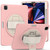 iPad Pro 12.9 2022 / 2021 360 Degree Rotation PC + TPU Protective Tablet Case with Holder & Hand-strap - Cherry Blossoms Pink