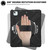 iPad Pro 12.9 2022 / 2021 Rotatable Holder Silicone Hybrid PC Tablet Case with Shoulder Strap - Black