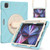 iPad Pro 12.9 2022 / 2021 Rotatable Holder Silicone Hybrid PC Tablet Case with Shoulder Strap - Ice Blue