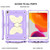 Beige PC + Silicone Anti-drop Protective Case with Butterfly Shape Holder & Pen Slot iPad 10.2 2021 & 2020 & 2019 / Air 3 10.5 inch - Beige + Light Purple