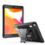 iPad 10.2 2019 360 Degree Rotation PC + Silicone Protective Case with Holder & Hand-strap - White