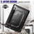 iPad 10.2 2019 360 Degree Rotation PC + Silicone Protective Case with Holder & Hand-strap - White