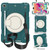 iPad 10.2 2019/10.2 2020/10.2 2021 Silicone + PC Full Body Protection Tablet Case With Holder & Strap - Dark Green