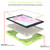 iPad 10.2 2019/10.2 2020/10.2 2021 Silicone + PC Full Body Protection Tablet Case With Holder & Strap - Green