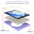 iPad 10.2 2019/10.2 2020/10.2 2021 Silicone + PC Full Body Protection Tablet Case With Holder & Strap - Purple