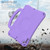 iPad 10.2 2019/2021/2022 Handle Football Shaped EVA Shockproof Tablet Case - Light Purple