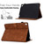 iPad 10.2 2021 / 2020 / 10.5 2019 Cats Embossed Leather Smart Tablet Case - Brown