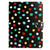 iPad 10.2 2021 / 2020 / 10.5 2019 Dot Pattern Leather Smart Tablet Case - Black Colorful