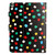 iPad 10.2 2021 / 2020 / 10.5 2019 Dot Pattern Leather Smart Tablet Case - Black Colorful