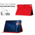 iPad 10.2 2021 / 2020 / 10.5 2019 Embossed Couple Cat Smart Tablet Leather Case - Red