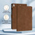 iPad 10.2 2021 / 2020 / 10.5 2019 Honeycomb Embossed Leather Smart Tablet Case - Brown