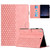 iPad 10.2 2021 / 2020 / 10.5 2019 Honeycomb Embossed Leather Smart Tablet Case - Pink