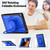 iPad 10.2 2021 / 2020 / 10.5 2019 Honeycomb Hybrid Tablet Case with Handle Holder & Strap - Dark Blue