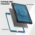 iPad 10.2 2021 / 2020 / 10.5 2019 Honeycomb Hybrid Tablet Case with Handle Holder & Strap - Navy Blue