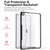 iPad 10.2 2021 / 2020 / 2019 Armor Clear Acrylic Hybrid TPU Tablet Case - Black