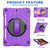 iPad 10.2 2021 / 2020 / 2019 Bat Hand Grip Turntable Stand Tablet Case - Purple Black iPad 10.2 2021 / 2020 / 2019 Bat Hand Grip Turntable Stand Tablet Case - Purple Black